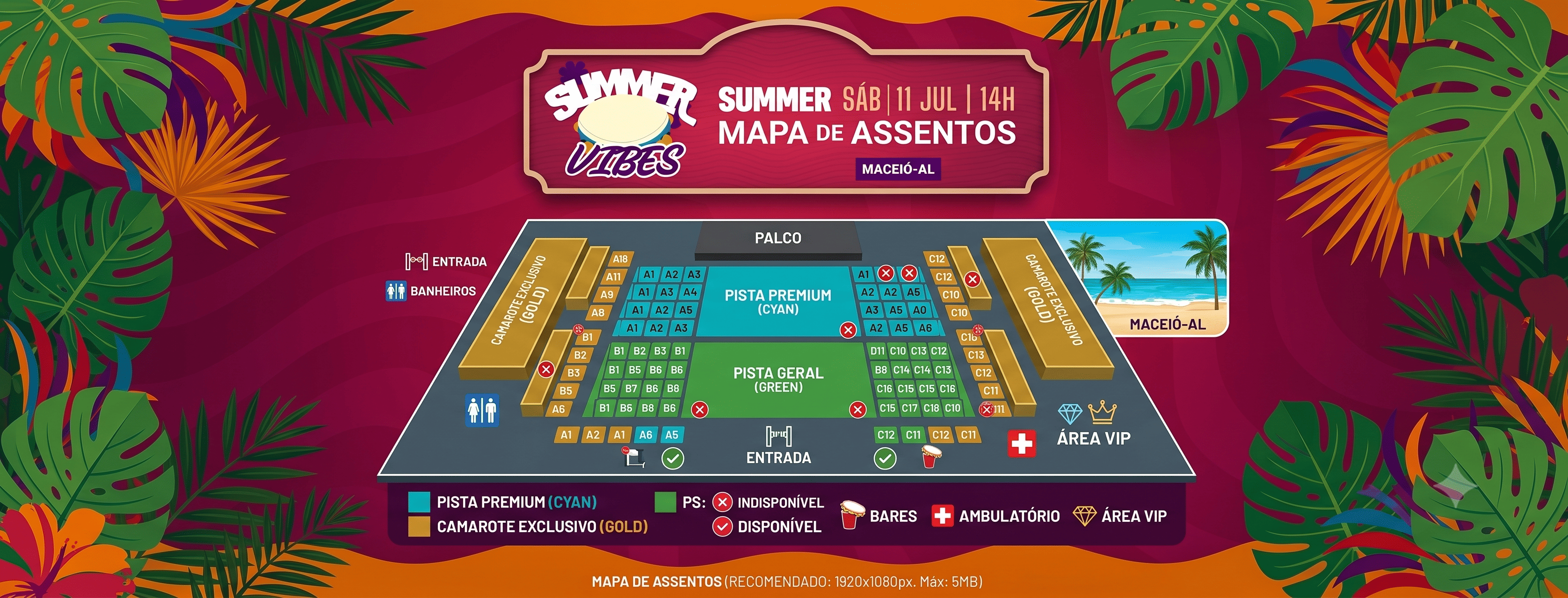 Mapa de Setores - Summer Vibes